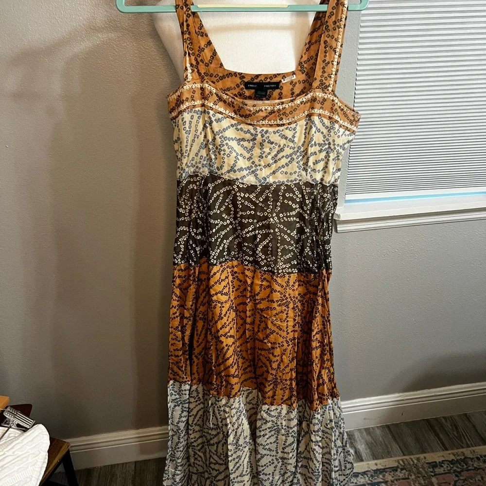 French Connection Maxi Dress 10 Large
Cotton tiered Multicolor Polkadot - Picture 4 of 14